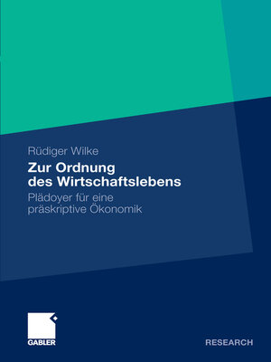 cover image of Zur Ordnung des Wirtschaftslebens